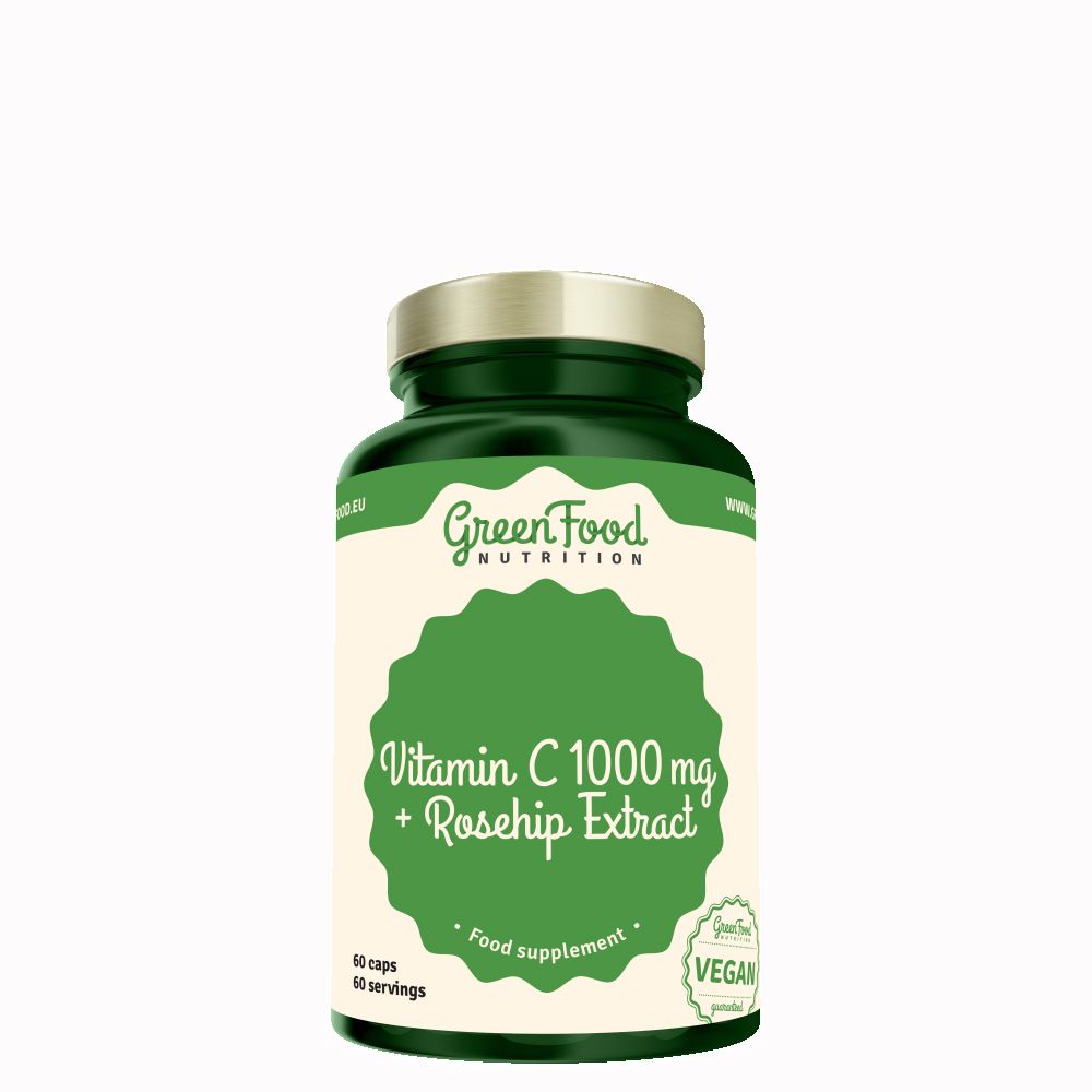 GREENFOOD NUTRITION - VITAMIN C 1000 MG + ROSEHIP EXTRACT - 60 KAPSZULA
