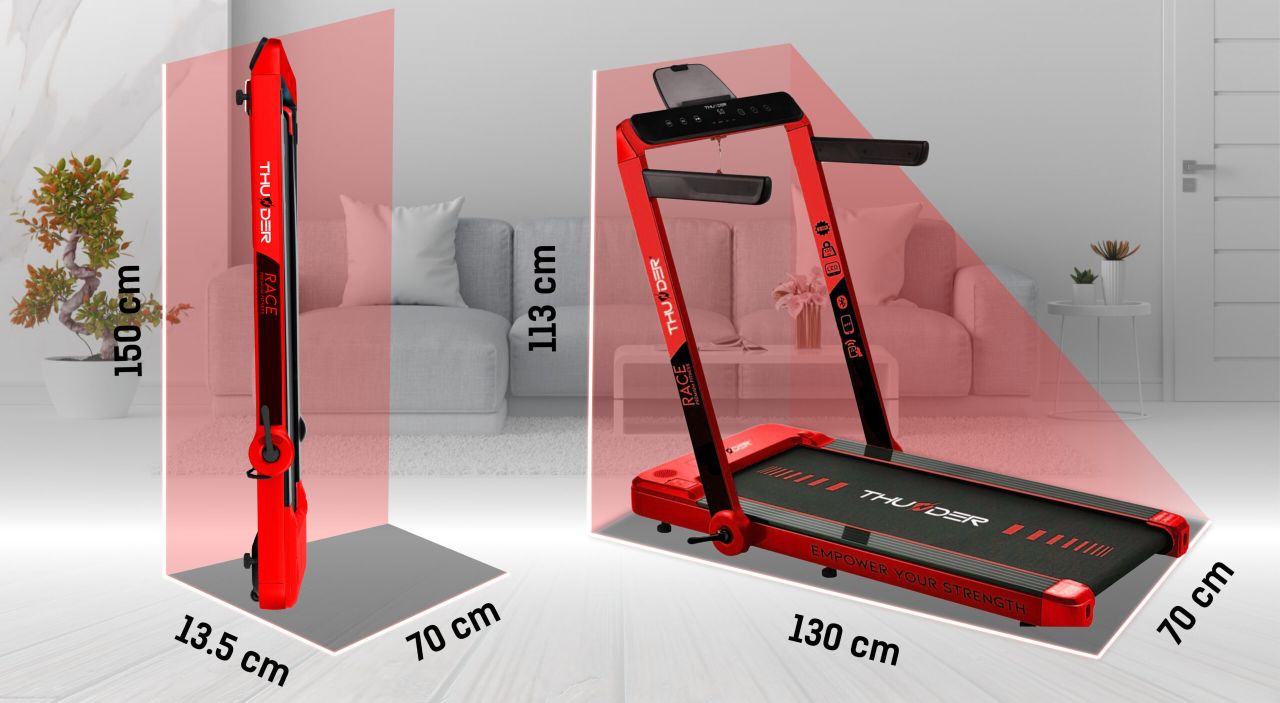 THUNDER - RACE - RED EDITION - KOMPAKT FUTÓPAD 14 KM/H VÉGSEBESSÉGGEL - BEMUTATÓ DARAB