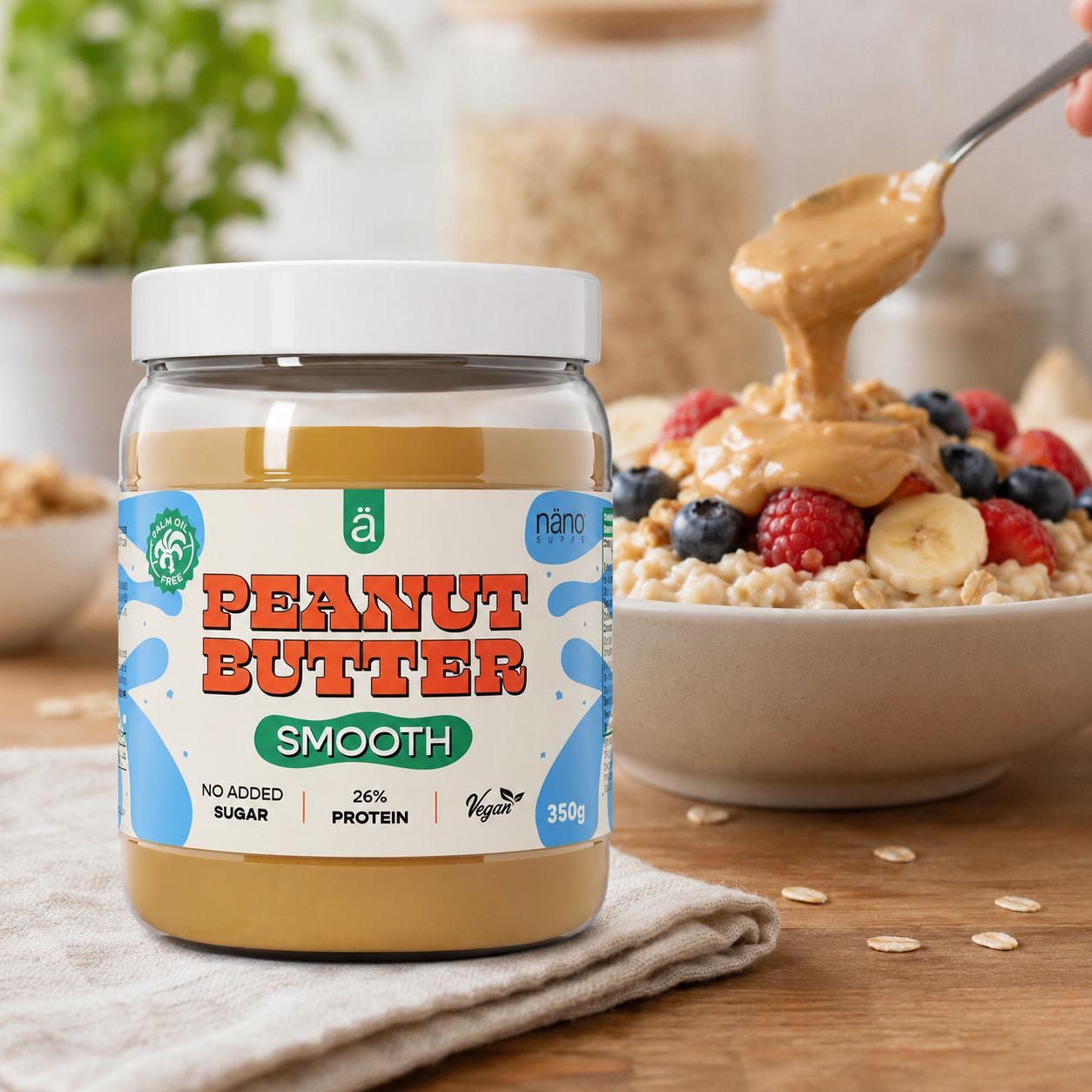 NANOSUPPS - PEANUT BUTTER SMOOTH - MOGYORÓVAJ - SIMA - 350 G