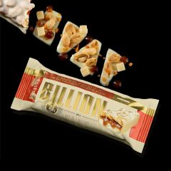 PROZIS - BILLION PROTEIN BAR - MAGAS FEHÉRJETARTALMÚ SZELET - 65 G - FEHÉRCSOKOLÁDÉ-MOGYORÓ
