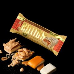 PROZIS - BILLION PROTEIN BAR - MAGAS FEHÉRJETARTALMÚ SZELET - 65 G - KARAMELLÁS GOLD CSOKOLÁDÉ-MOGYORÓ