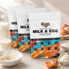 MHN SPORT SUPPLEMENTS - MILK & EGG PROTEIN - TEJ- ÉS TOJÁSFEHÉRJE ALAPÚ FEHÉRJEPOR - 3 x 1000 G