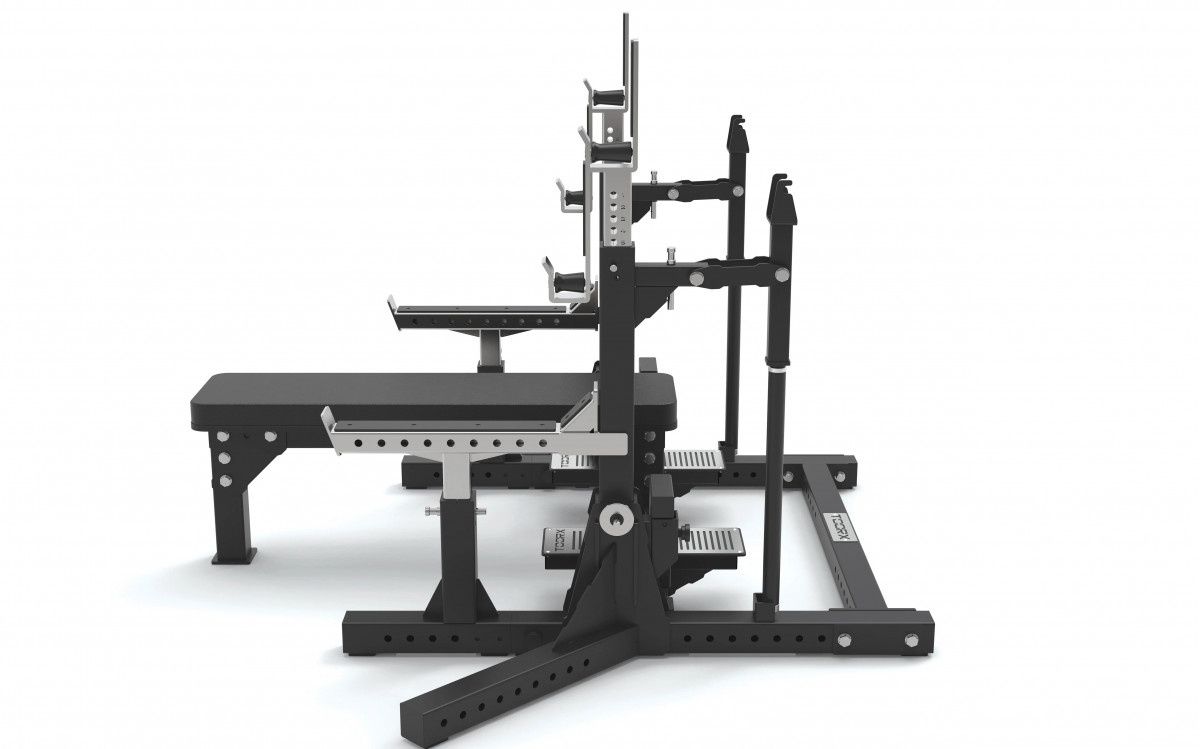 TOORX FITNESS - POWERLIFTING COMBO RACK - PROFESSZIONÁLIS FEKVENYOMÓ PAD ÁLLVÁNNYAL