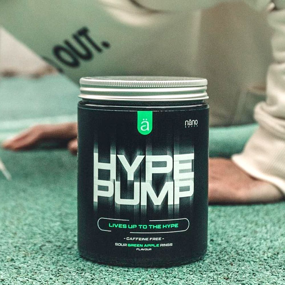 NANOSUPPS - HYPE PUMP CAFFEINE FREE PRE-WORKOUT - 420 G - ZÖLDALMA