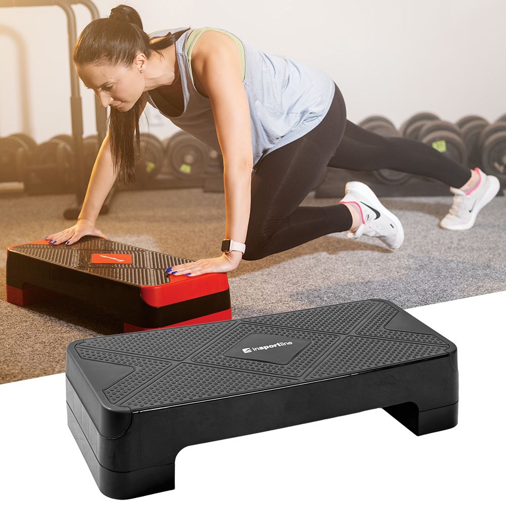 INSPORTLINE - AEROBIC STEP LÉPCSŐ AS150 - FEKETE