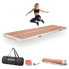 INSPORTLINE - AIRTRACK TORNASZŐNYEG AIRSTUNT 400X100X10 CM MOCHA MOUSSE