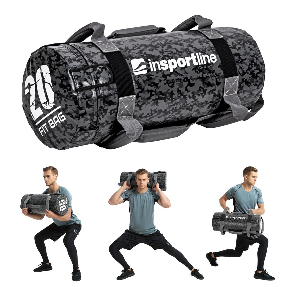 INSPORTLINE - ERŐSÍTŐ ZSÁK FOGANTYÚKKAL FITBAG CAMU 20 KG