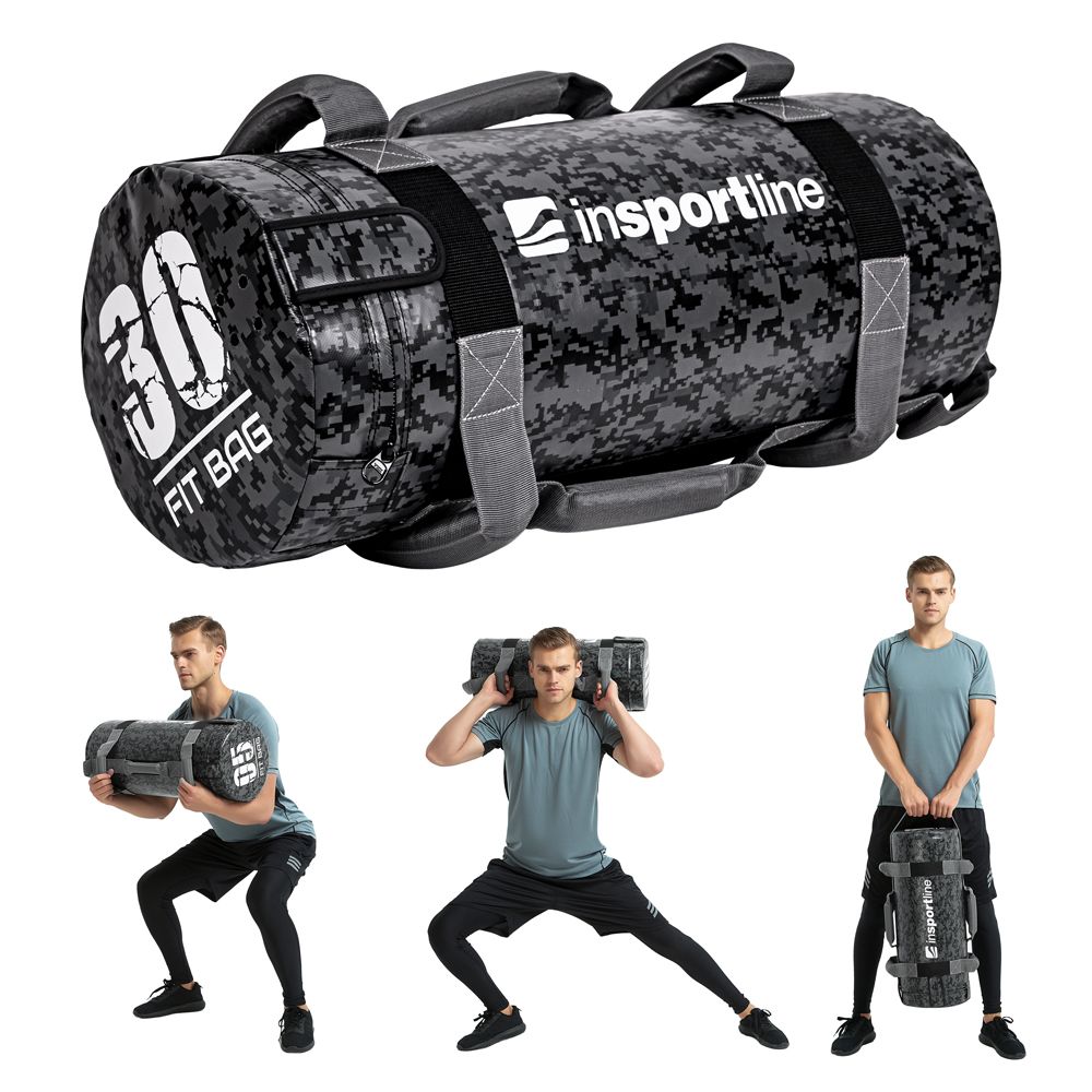 INSPORTLINE - ERŐSÍTŐ ZSÁK FOGANTYÚKKAL FITBAG CAMU 30 KG