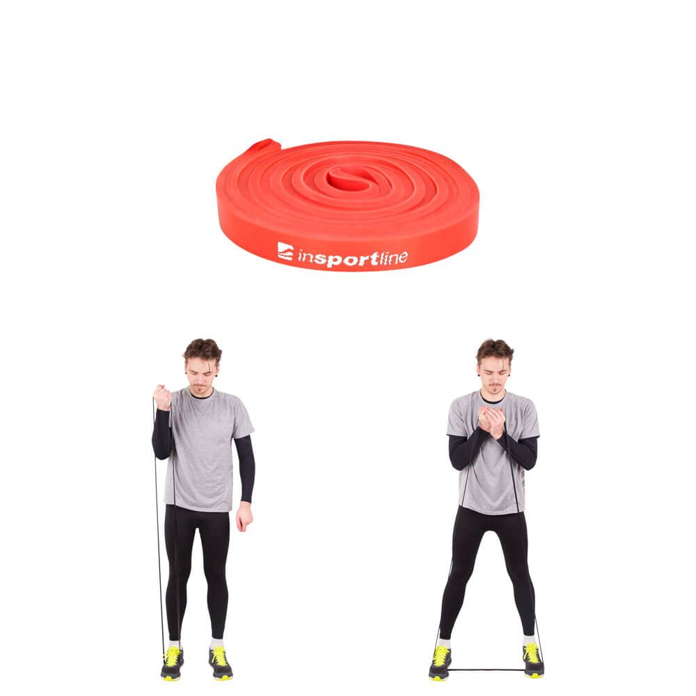 INSPORTLINE - FITNESS GUMIKÖTÉL HANGY X-LIGHT 204X1,3 CM / 12 KG PIROS