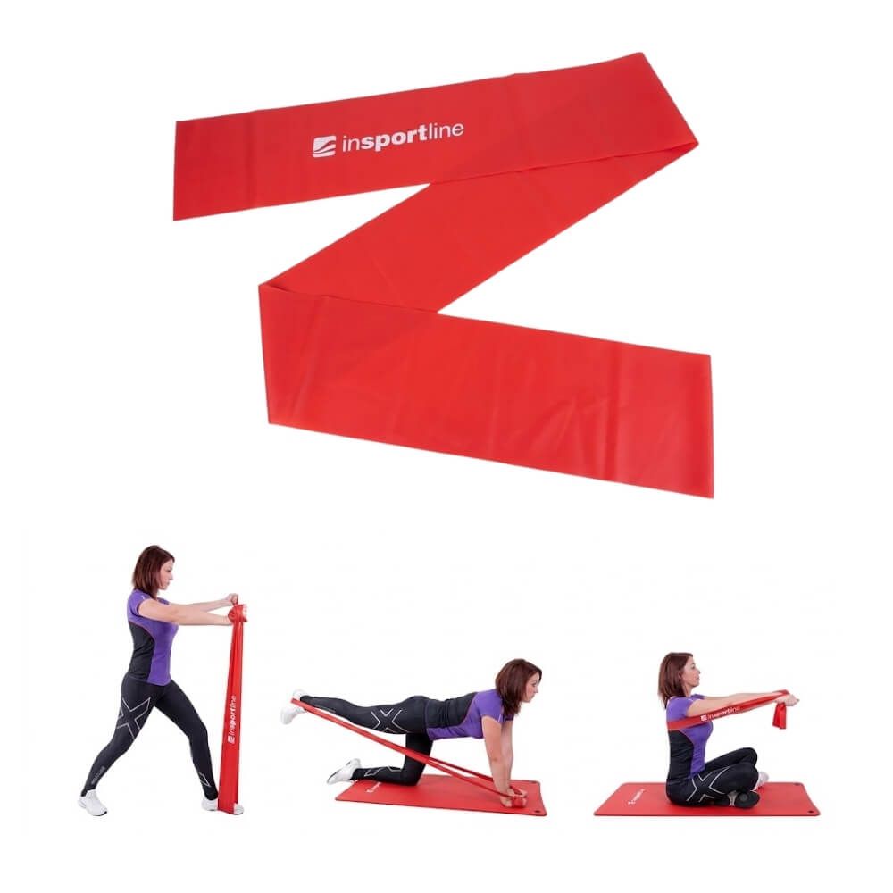 INSPORTLINE - FITNESZ GUMISZALAG CLINGY 170CM/2,5 KG PIROS