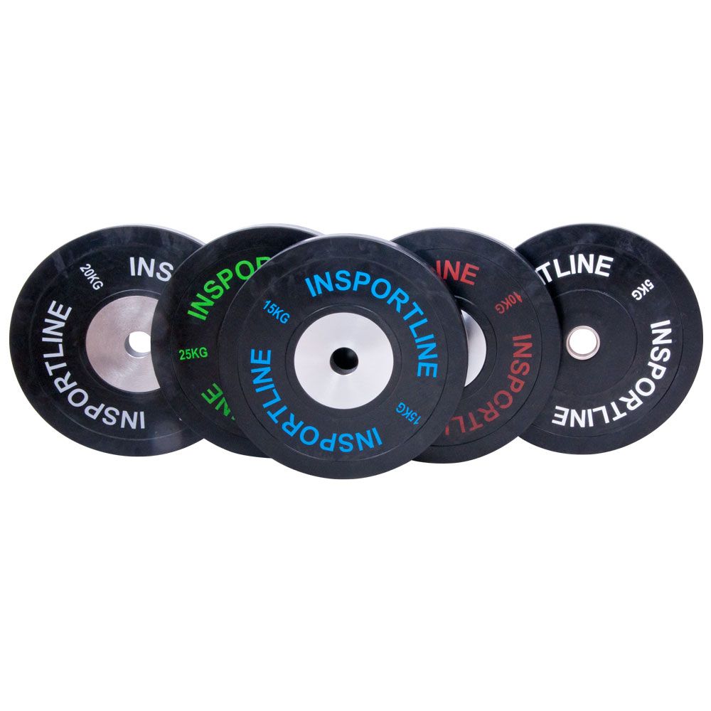 INSPORTLINE - GUMIS SÚLYTÁRCSA BUMPER PLATE 10 KG 50 MM INSPORTLINE - GUMIS SÚLYTÁRCSA BUMPER PLATE 10 KG 50 MM