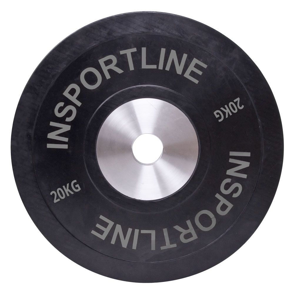 INSPORTLINE - GUMIS SÚLYTÁRCSA BUMPER PLATE 20 KG 50 MM