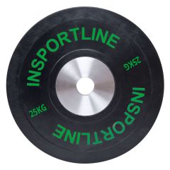 INSPORTLINE - GUMIS SÚLYTÁRCSA BUMPER PLATE 25 KG 50 MM