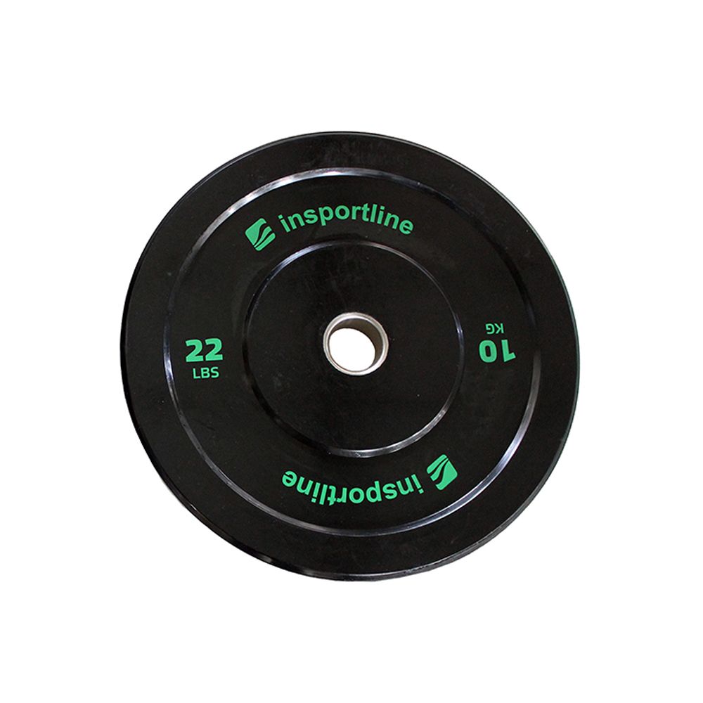 INSPORTLINE - GUMIS SÚLYTÁRCSA BUMPER PLATE LITE 10 KG 50 MM