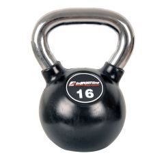 INSPORTLINE - GUMIS SÚLYZÓ KRÓMOZOTT FOGANTYÚVAL KETLEBEL 16 KG
