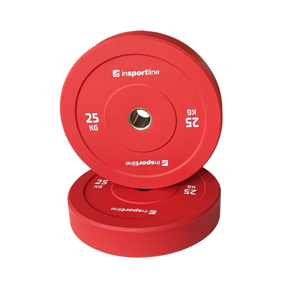 INSPORTLINE - GUMÍROZOTT SÚLYTÁRCSA BUMPER PLATE GO 25 KG 50 MM