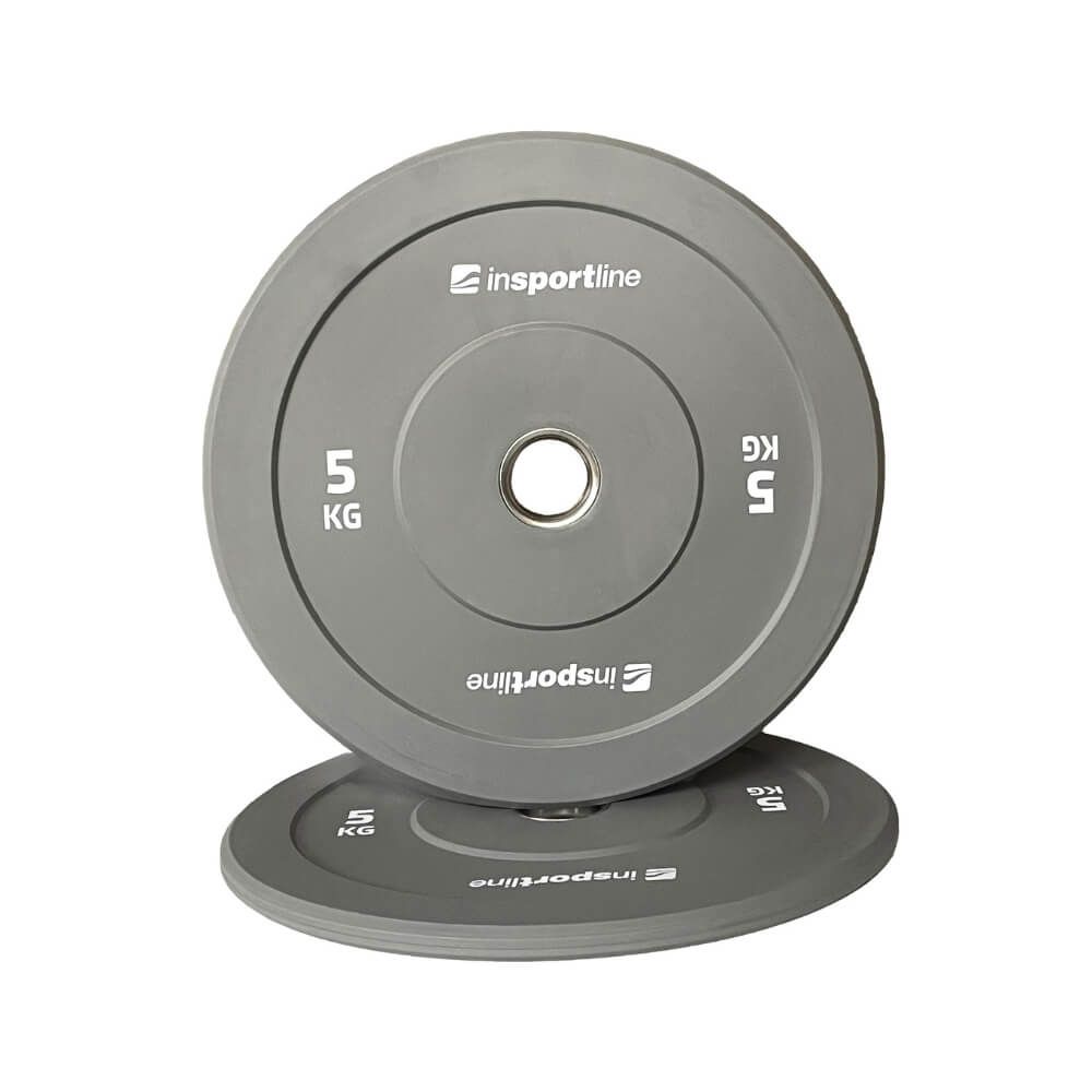 INSPORTLINE - GUMÍROZOTT SÚLYTÁRCSA BUMPER PLATE GO 5 KG 50 MM