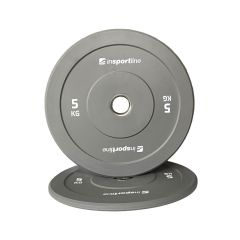 INSPORTLINE - GUMÍROZOTT SÚLYTÁRCSA BUMPER PLATE GO 5 KG 50 MM
