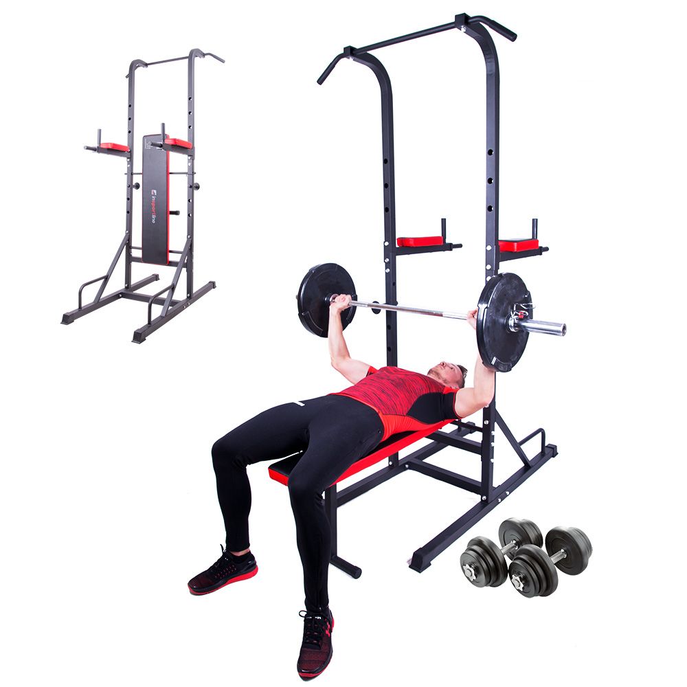 INSPORTLINE - MULTIFUNKCIÓS HÚZÓDZKODÓ ÉS SÚLYZÓ SZETT POWER TOWER X-150 3-50 KG