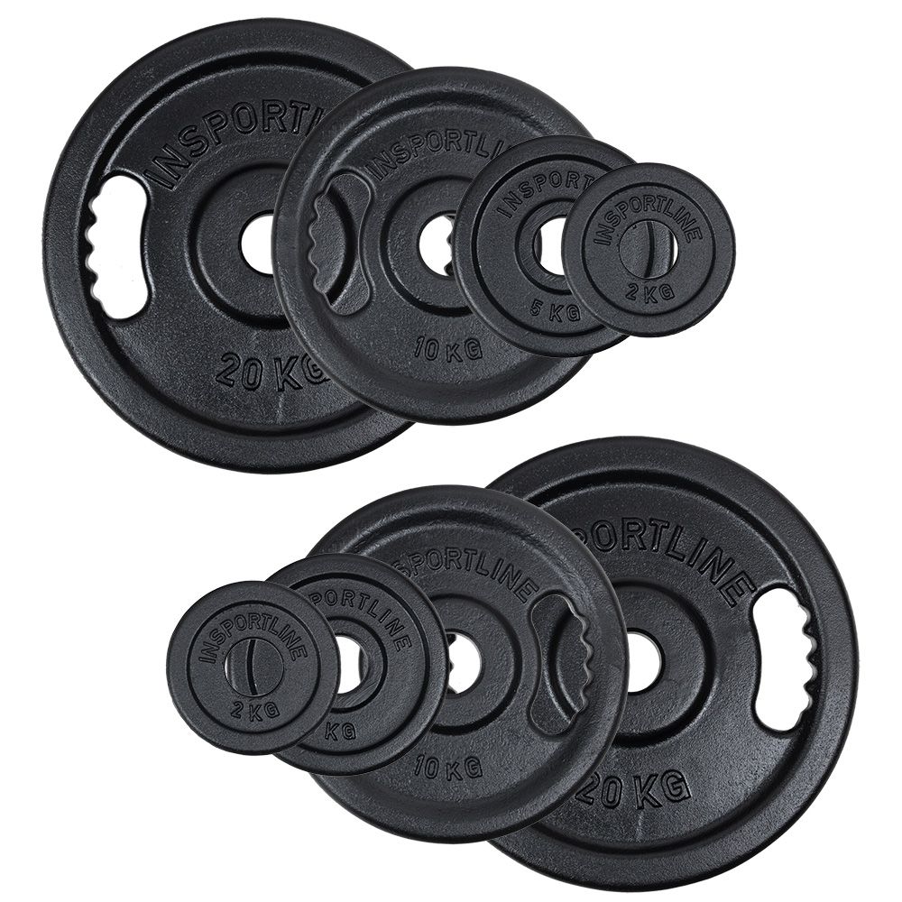 INSPORTLINE - OLIMPIAI SÚLYTÁRCSÁK KÉSZLETE CASTBLACK 2-20 KG