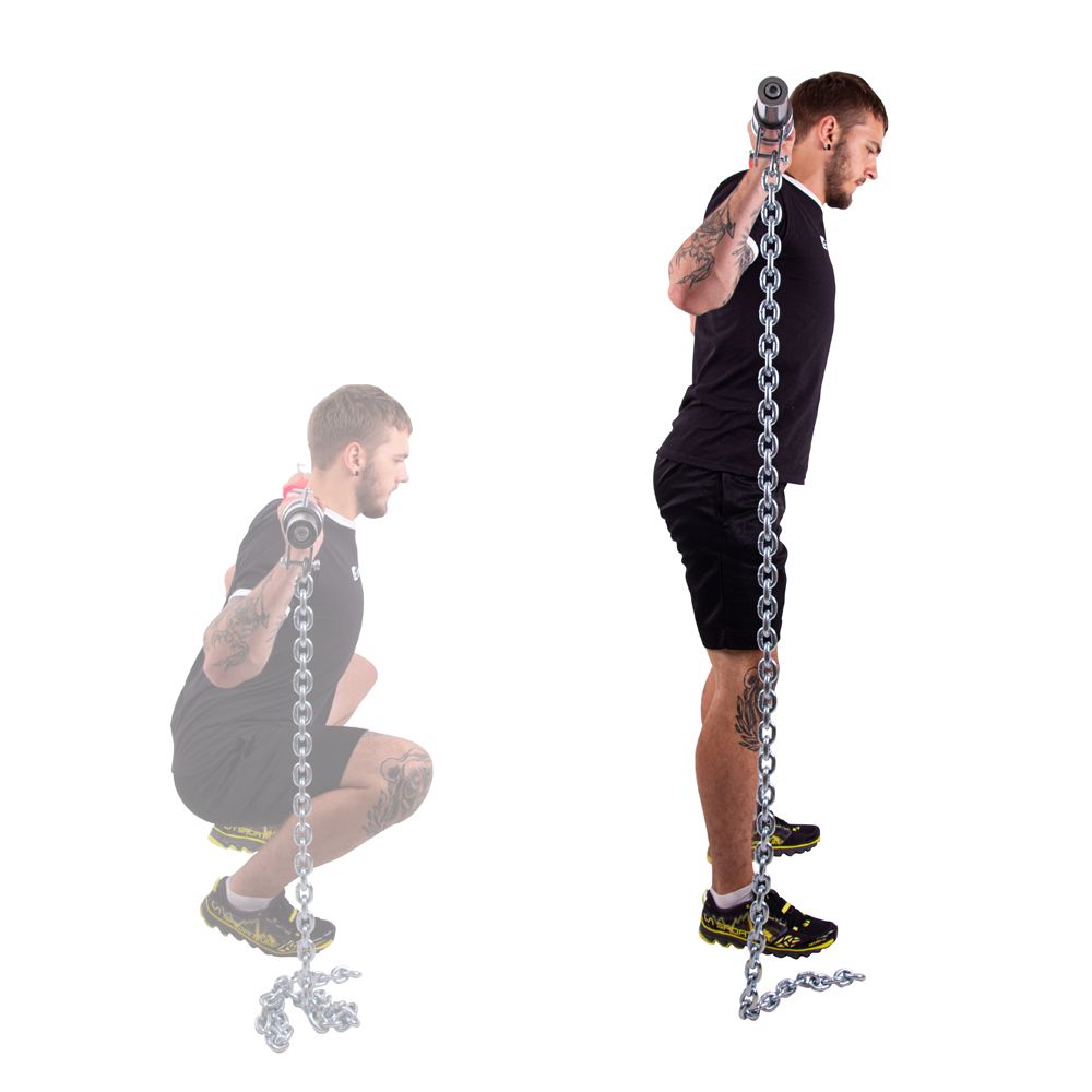 INSPORTLINE - SÚLYEMELŐ LÁNC RÚDDAL CHAINBOS SET 2X15 KG