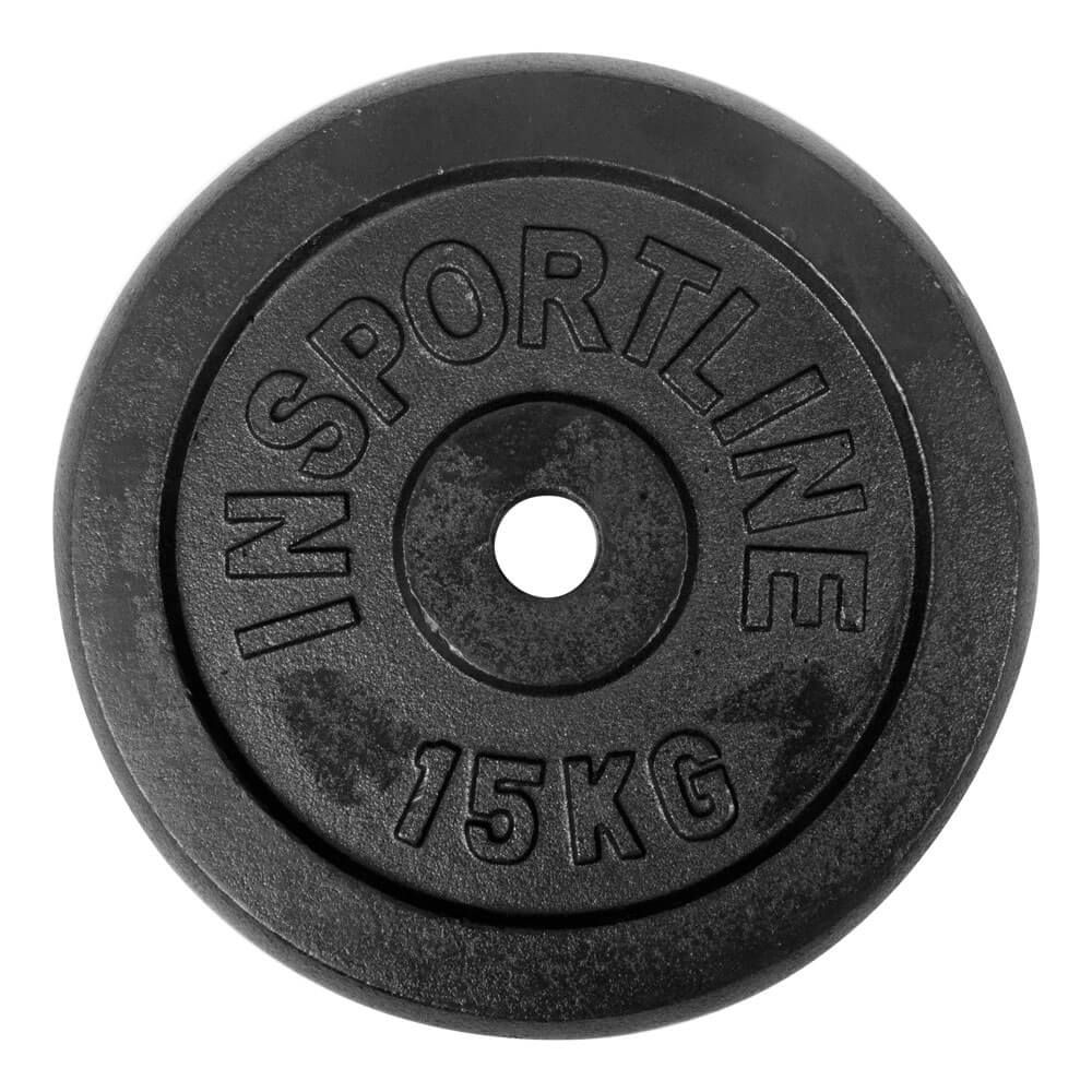 INSPORTLINE - ÖNTÖTTVAS SÚLYZÓTÁRCSA CASTBLACK 15 KG