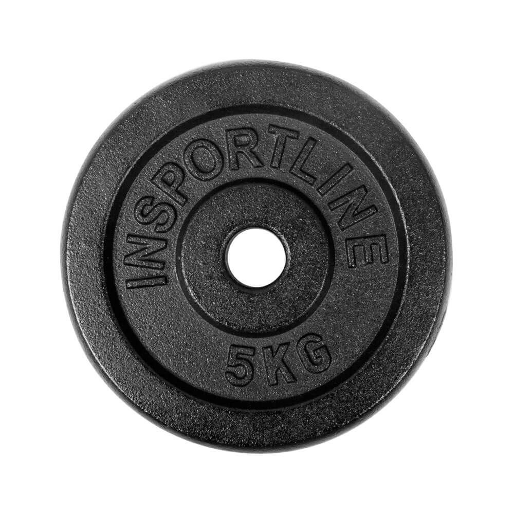 INSPORTLINE - ÖNTÖTTVAS SÚLYZÓTÁRCSA CASTBLACK 5 KG 30 MM