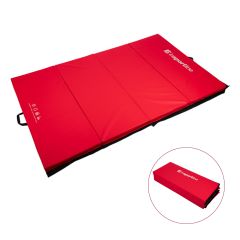 INSPORTLINE - ÖSSZEHAJTHATÓ GIMNASZTIKAI SZŐNYEG KVADFOLD 200X120X5 CM - PIROS