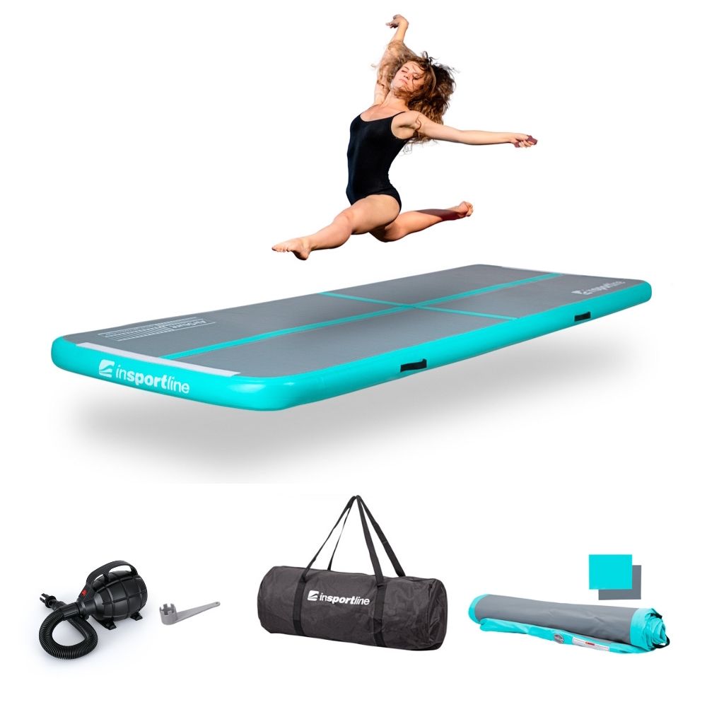 INSPORTLINE - AIRTRACK ELEKTROMOS PUMPÁVAL AIRSTUNT 500X100X10 CM - SZÜRKE