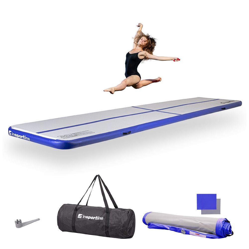 INSPORTLINE - AIRTRACK AIRSTUNT 500X100X10 CM FEHÉR-KÉK
