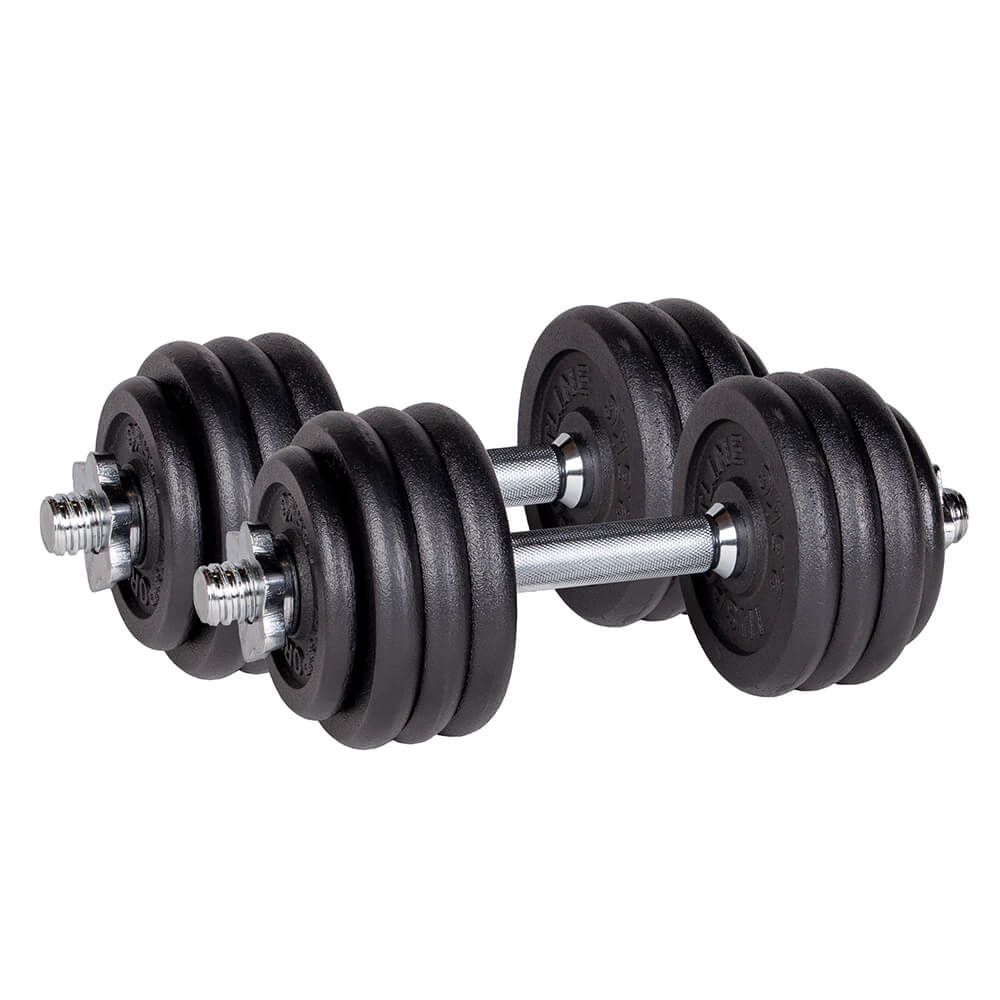 INSPORTLINE - EGYKEZES SÚLYZÓ SZETT CASTBLACK 2X20 KG