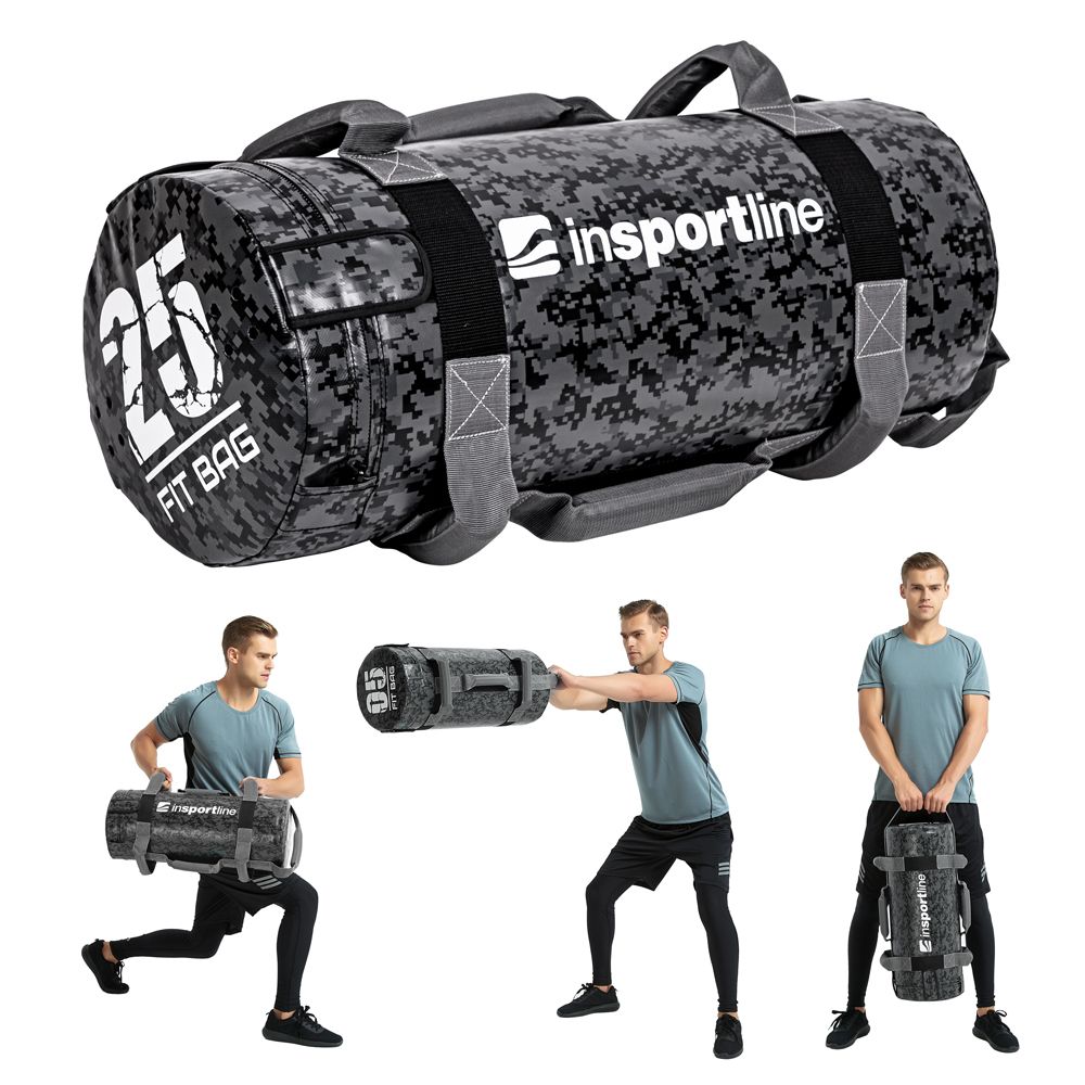 INSPORTLINE - ERŐSÍTŐ ZSÁK FOGANTYÚKKAL FITBAG CAMU 25 KG