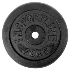 INSPORTLINE - ÖNTÖTTVAS SÚLYZÓTÁRCSA CASTBLACK 20 KG 30 MM