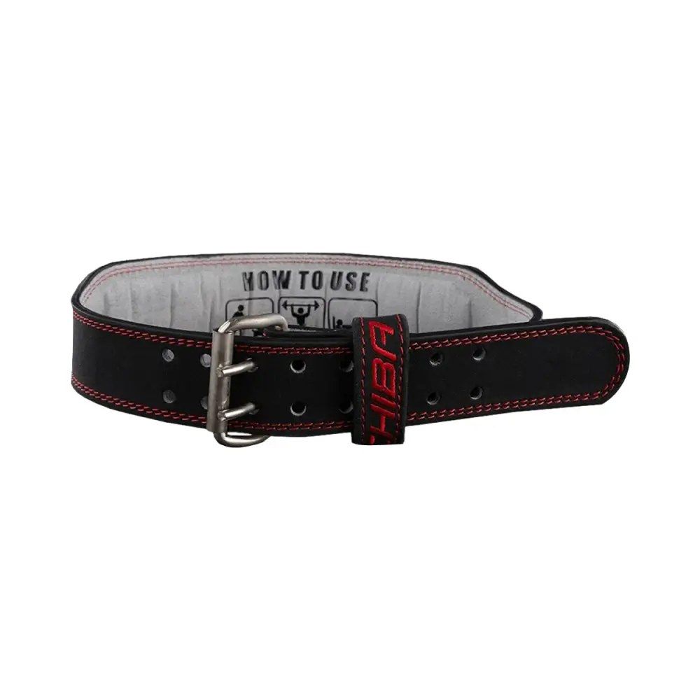CHIBA GLOVES - 40810 LEATHER TRAINING BELT - BLACK/RED