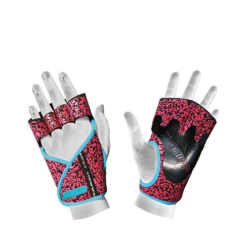 CHIBA GLOVES - 40936 LADY MOTIVATION GLOVES - BLACK/PINK/TURQUOISE