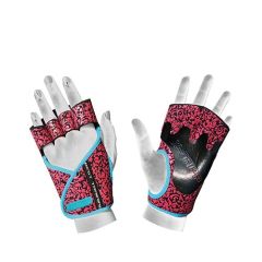 CHIBA GLOVES - 40936 LADY MOTIVATION GLOVES - BLACK/PINK/TURQUOISE