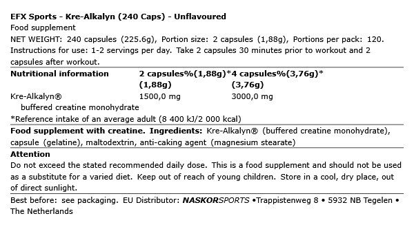EFX - KRE-ALKALYN - 240 KAPSZULA