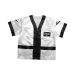 EVERLAST - 100% POLYESTER SATIN CORNER JACKET - WHITE/BLACK