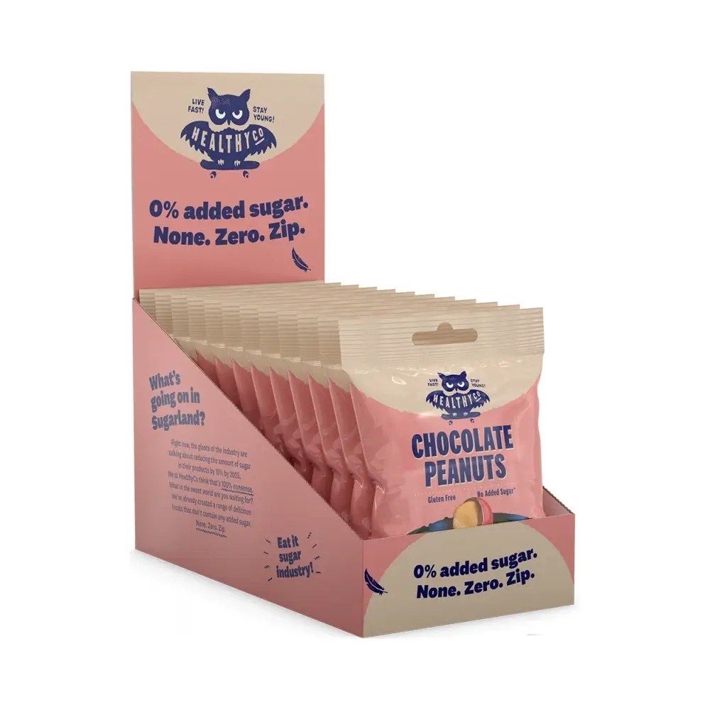HEALTHYCO - CHOCOLATE PEANUTS - 12 X 40 G