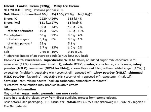 INLEAD - COOKIE DREAM - 128 G INLEAD - COOKIE DREAM - 128 G