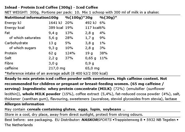 INLEAD - PROTEIN ICED COFFEE - 300 G