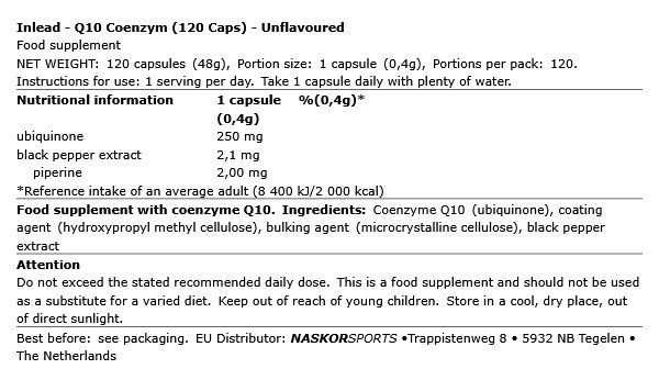 INLEAD - Q10 COENZYM - 120 KAPSZULA