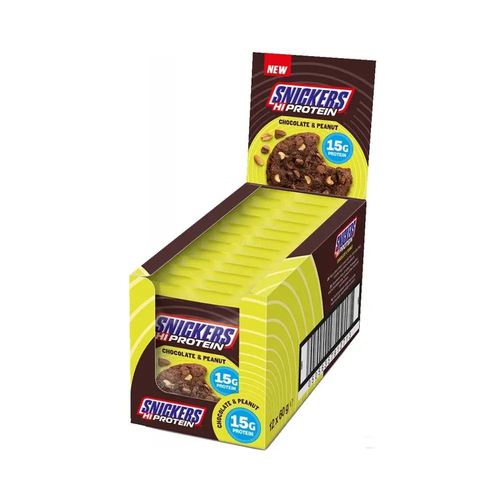 SNICKERS - HIGH PROTEIN COOKIE - CHOCOLATE & PEANUT - 12 X 60 G