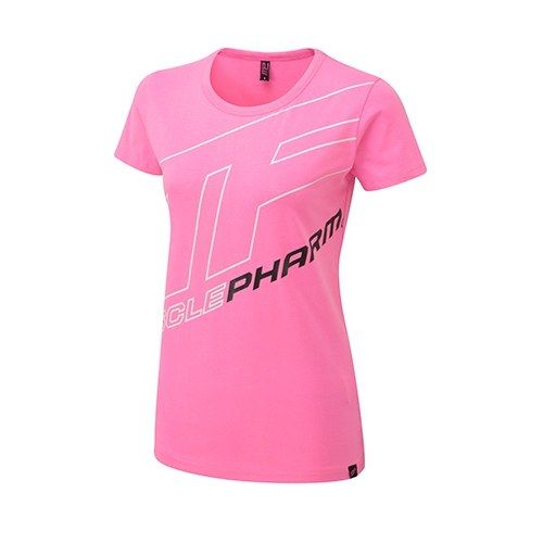 MUSCLEPHARM - WOMENS OUTLINE LOGO TEE HOT PINK - MPLTS487
