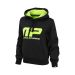 MUSCLEPHARM - WOMENS OVERHEAD HOODED SWEAT BLACK-LIME GREEN - MPLSWT452