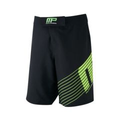 MUSCLEPHARM - WOVEN SHORT SPORTLINE BLACK LIME-GREEN - MPSHO420