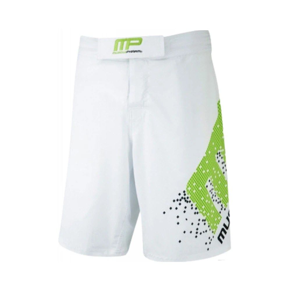 MUSCLEPHARM - WOVEN SHORT SPORTLINE WHITE LIME-GREEN - MPSHO420