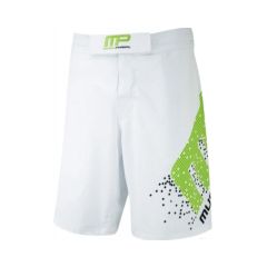 MUSCLEPHARM - WOVEN SHORT SPORTLINE WHITE LIME-GREEN - MPSHO420