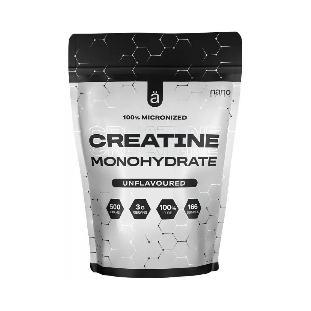 NANOSUPPS - 100% MICRONIZED CREATINE MONOHYDRATE - ÍZESÍTETLEN - 500 G