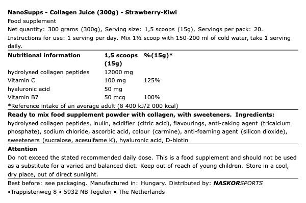 NANOSUPPS - COLLAGEN JUICE - 300 G
